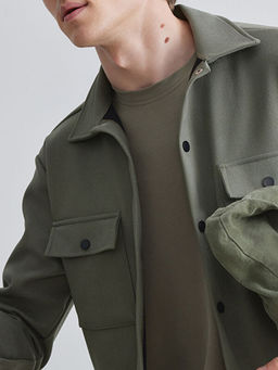 Regular Fit Erkek Dokulu G?mlek Ceket