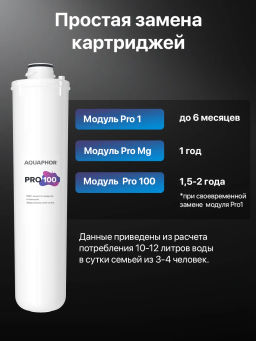 -19% Система обратного осмоса OSMO Кристалл Pro 100 с краном, Аквафор фото 7