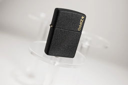 Зажигалка ZIPPO Логотип с черным покрытием с кракелюром | Logo Black Crackle 236ZL  фото 7
