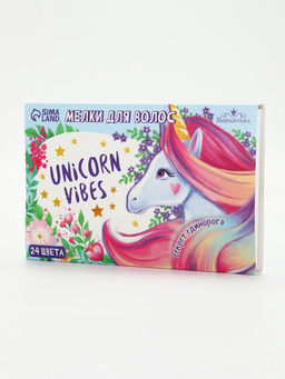 Мелки для волос Unicorn Vibes, 24 цвета - Выбражулька фото 2