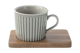 Набор чашек Время отдыха, серая, свентло-серая, темно-серая, белая, 0,11 л, 4 шт - Easy life фото 7