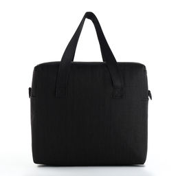 Термосумка на молнии, объём 10л, наружный карман, цвет чёрный