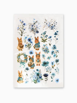 Цена за 2 шт. Пасхальный декор для кулича и яиц Зайчики, краска, тату, ободок, топперы, перчатки