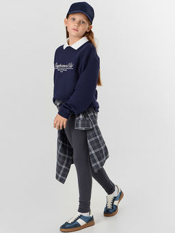 Легинсы для девочек в сером цвете - Mark formelle фото 5