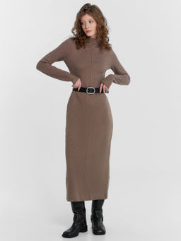 Платье женское коричневое кофейный меланж 5364-D 152668
