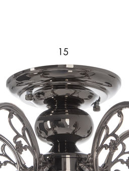 Люстра ЭкономСвет 4671/5AN, 5×40 Вт, E27, 55×55×33 см, цвет чёрный хром