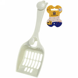 Цена за 5 шт. Совок для кошачьего туалета с держателем "ДОНКОТТИКО", цвет фисташковый, средняя сетка, 26*10см (лейбл)