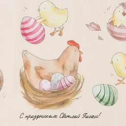 Дорожка на стол Этель Светлой пасхи 30х70 см, 100% хлопок, саржа 190 гр/м2  фото 2