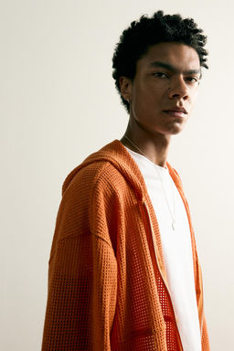 SOBRECAMISA RELAXED FIT ESTRUCTURA RED / Naranja - Zara фото 6