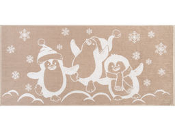 Полотенце махровое 6с102.511ж2 Пингвины(лен3) 67х150см