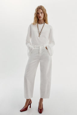 JEANS Z1975 BARREL TIRO ALTO / Blanco