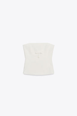STRAPLESS TOP WITH BOW - Zara фото 5