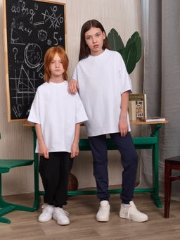 Футболка оверсайз SCHOOL белая - Yollochka фото 5