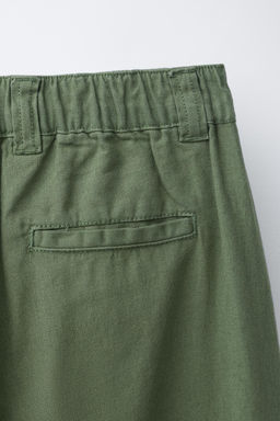 PANTAL?N RECTO ALGOD?N LINO / Verde - Zara фото 4