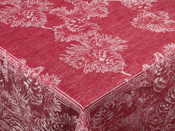 Скатерть 0С-23ЯК 178*140 "Сосновые шишки" цв. красный