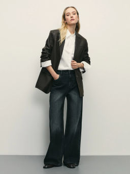 Джинсы wide leg со складками / Zarina