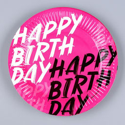 Посуда бумажная одноразовая Happy Birthday, 6 тарелок, 1 гирлянда, 6 стаканов, 6 колпаков
