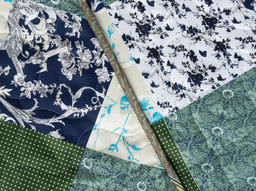 АРТ 040/1 Покрывало (микрофайбер) 150*210 "Сине-зеленый пэчворк"