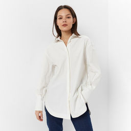 Рубашка женская с рукавами фонариками MINAKU: Casual Collection, размер 48, белая