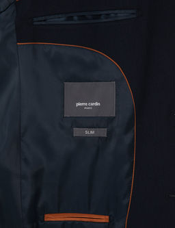 Lacivert Slim Fit Yelekli Tak_m Elbise