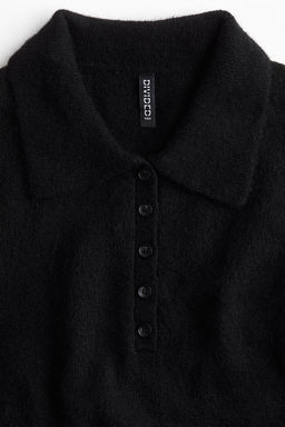 Fine-knit polo dress - H&m фото 6