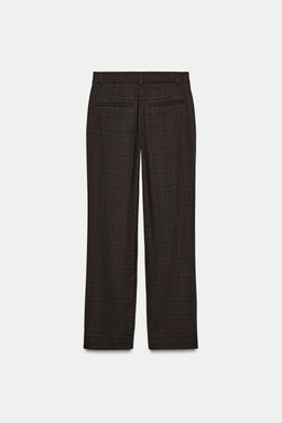 CHECK TROUSERS WITH SEAM DETAILS - Zara фото 8