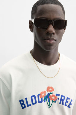 EMBROIDERED SLOGAN T-SHIRT - Zara фото 5