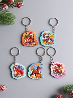 Набор брелоков для ключей на кольце «Новый год. Лошади», 5 шт., 4.5 см