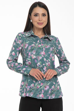 Рубашка Жаклин (тюльпаны, грин) - Diolche фото 7