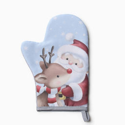 Набор кух. Доляна Волшебство: варежка 20х28 см, прихватка 17х17 см, 35% хл, 65% пэ  фото 2