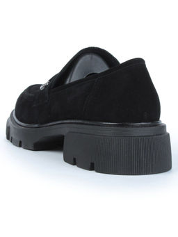 01-C1819-2 BLACK Ботинки демисезонные женские (натуральная замша)