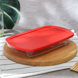 Форма для выпечки Paşabahçe Borcam, 1.95 л, с крышкой, прямоугольная, жаропрочное стекло, прозрачная