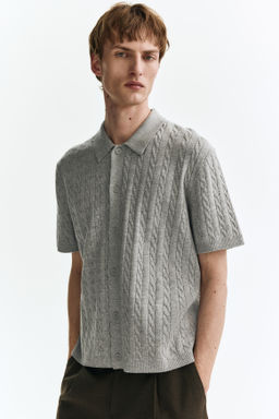 Regular Fit Cable-knit shirt - H&m фото 2