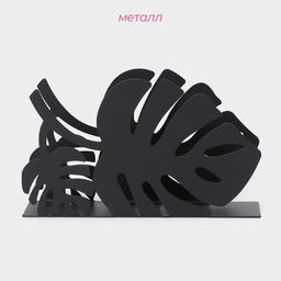 Салфетница Листья, 1347,5 см, цвет чёрный - Доляна фото 2