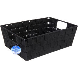 Корзина для хранения "ФАРТЕГО", цвет черный, 38*26*13см (лейбл Селфи)