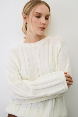 ЕВ 30251/ш/белый джемпер жен