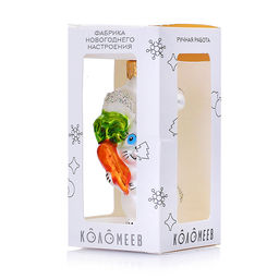 Елочное украшение Зайчик малыш с морковкой Ф623 - Коломеев фото 5