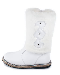 Унты женские на войлочной подошве., Белые.Молния