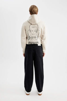 Широкие мешковатые джинсовые брюки с широким узором, нормальной талией и широкими штанинами - Defacto фото 8