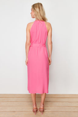 Fusya Kusakl? Hakim Yaka Midi Dokuma Gomlek Elbise TWOSS19XM0112