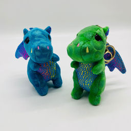 Мягкая игрушка брелок Дино с цветными чешуйками 13 см в ассортименте - Storyland фото 2