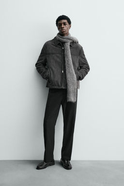 REGULAR FIT SUEDE LEATHER JACKET