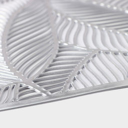 Цена за 6 шт. Салфетка сервировочная на стол Доляна «Листопад», 45×30 см, серебряная