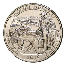 Монета 25 центов 2016 года D Национальные парки - №34 Национальный парк Теодор-Рузвельт