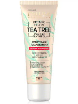 Eveline (30мл) Botanic Expert Матир. тональный крем антибакт.3в1, № 01 Фарфор.(3)