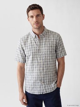 Regular Fit Ekose Poplin Erkek G?mlek