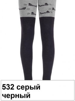 Колготки дет. SOF-TIKI 7С-38СП, 140-146 (10) - 532 серый-черный - Conte elegant фото 2