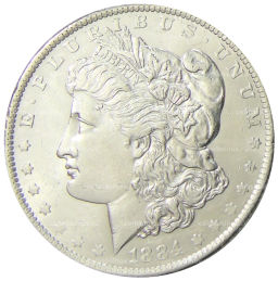 Монета 1 доллар 1884 года О США Доллар Моргана