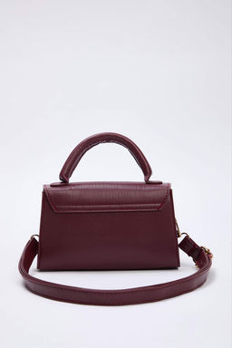 Bordo Gold Toka Detayl? Kad?n Mini City Canta TAKAW26OC00030 - Trendyolmilla фото 3