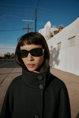 LONG WOOL COAT WITH HIGH NECK - Zara фото 4